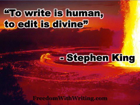 to write is human, to edit is divine