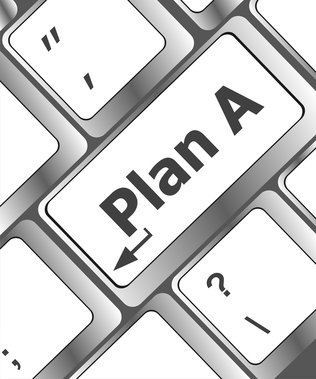 Plan A key on computer keyboard - internet business concept