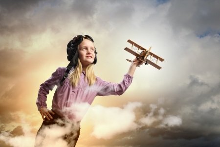 little girl pilot