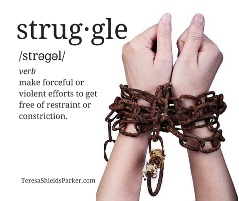 strug·gleˈstrəɡəl-